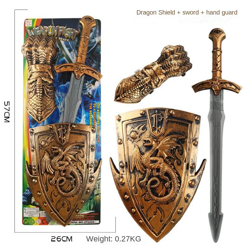 Children's Toy Weapon Shield Sword Hand Stage Performance Ancient Costume Acting Props Cosplay Accessories Plastic Safety Toys cosplay sword cosplay prop cosplay toy cosplay shield