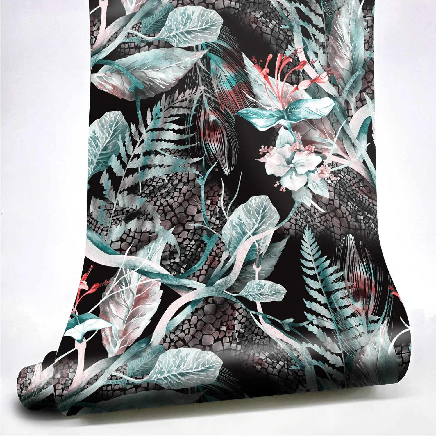 

Обои с цветочным рисунком, абстрактные обои с рисунком растений, Листьев, контактная бумага, Настенный декор для шкафа