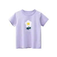 T-shirt d'été en coton à manches courtes pour bébé fille, vêtement pour enfant en bas âge, 2-8T 2