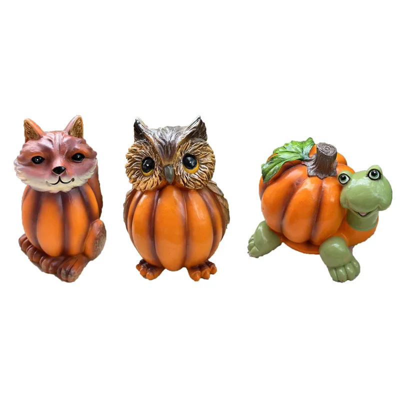 

Animal Head Resin Ornaments Pumpkin Statue Home Garden Decorations Ornaments Resin Technology Home Decor Miniature Figurines