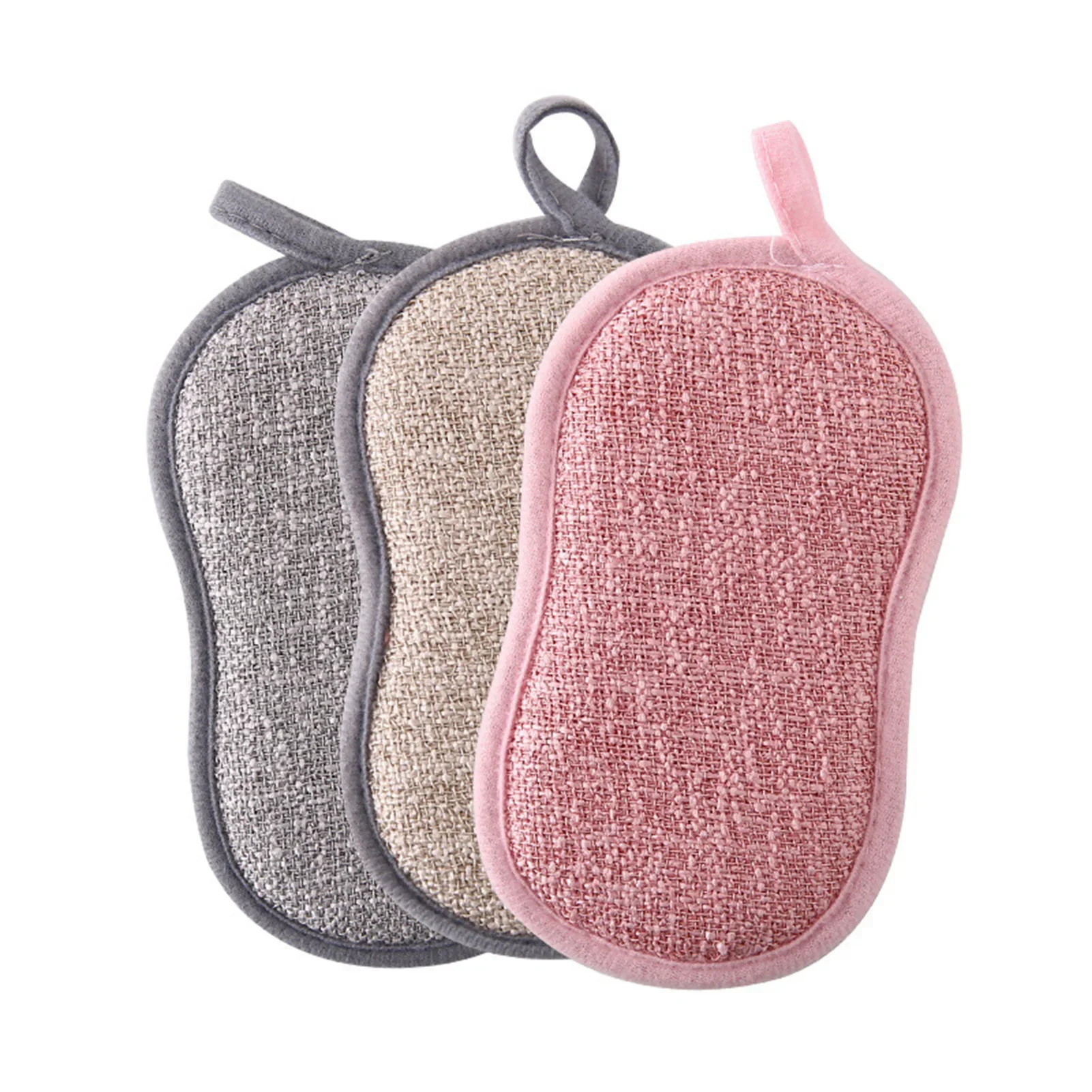 Scrub Sponges for Dishes Non-Scratch Microfiber Sponge Non Stick Pot Cleaning Sponges Kitchen Tools Wash Pot Gadgets