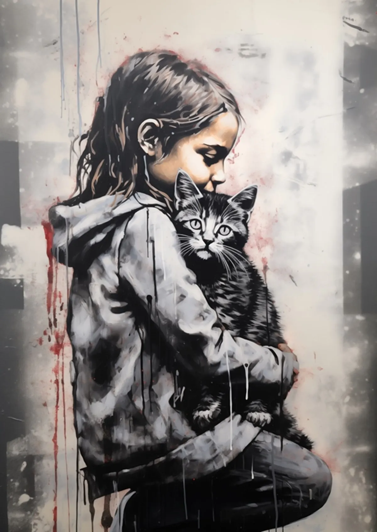 Vibrant Urban Graffiti Canvas Art: Boy with Balloon by Banksy - Modern Wall Decor
