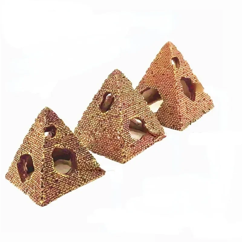 Egyptian Pyramids Stone Cave Ornament Aquarium Decoration for Fish Tank