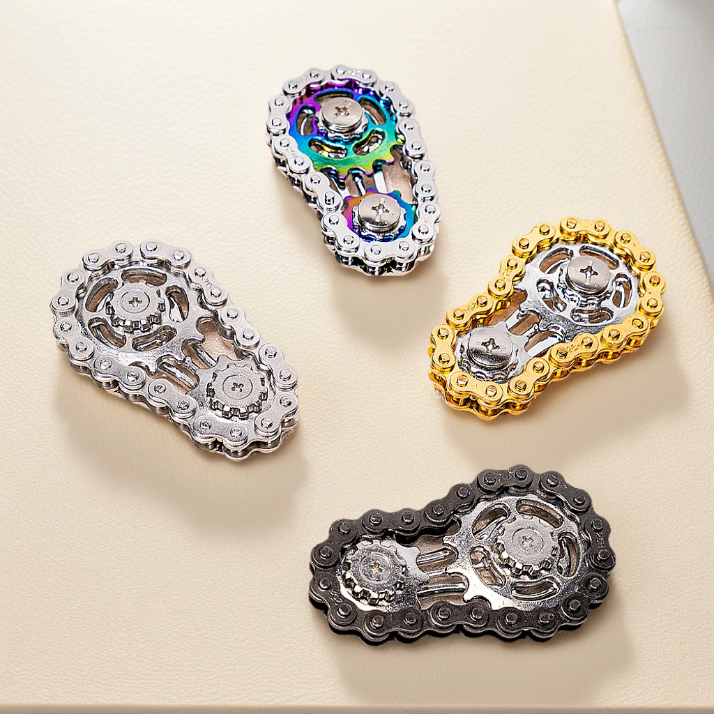 Iridescent Zinc Alloy Fidget Spinner - Colorful Stress Relief Toy