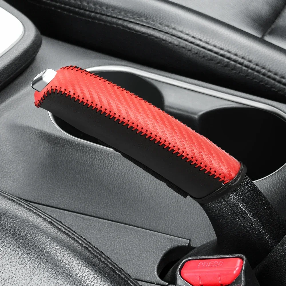 Carbon Fiber Car Hand Brake Cover Gear Head Cover Car Interior Accessories for Smart Fortwo Forfour 450 451 454 453 Forjeremy