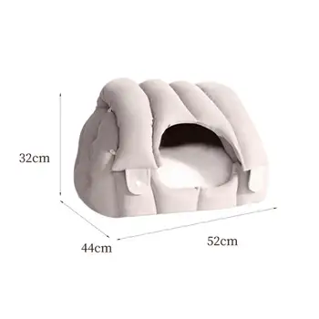 Pet Sofa Dual-Purpose Cat Bed Adjustable Shape Pet House Tent with Washable Removable Cushion for Cats Small Dogs Rabbit 6