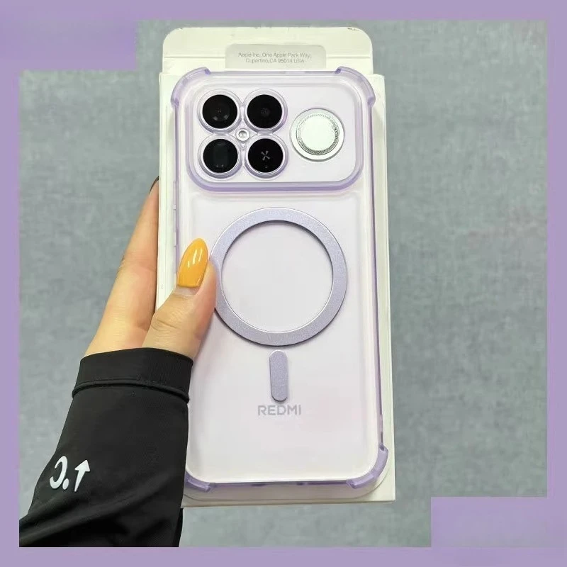 Four Corners Anti-Shock Silicone Case with Magnetic Wireless Charging Capability