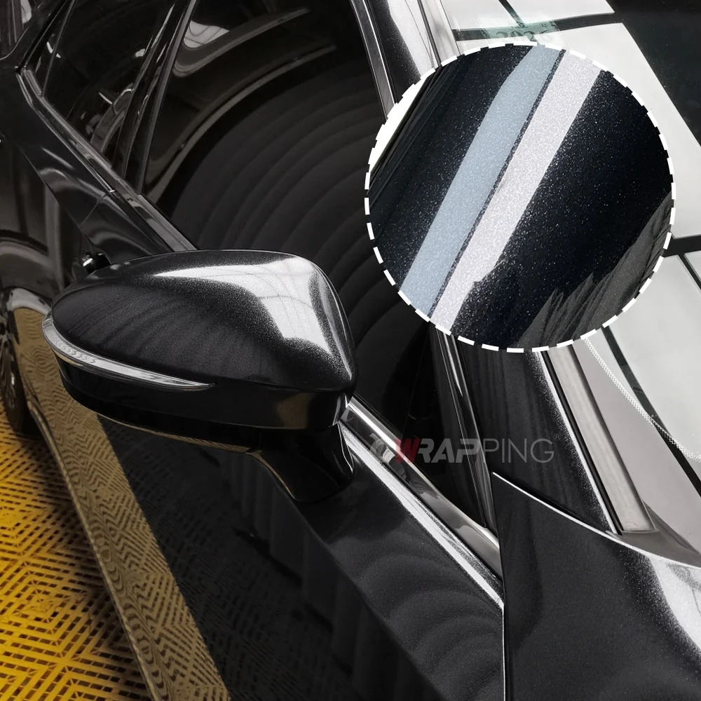 Glänzende schwarze Auto-Folierung für Motorradhelme, selbstklebende, wasserdichte Autoaufkleber und Grafiken, glänzender PET-Aufkleber – Detail 10