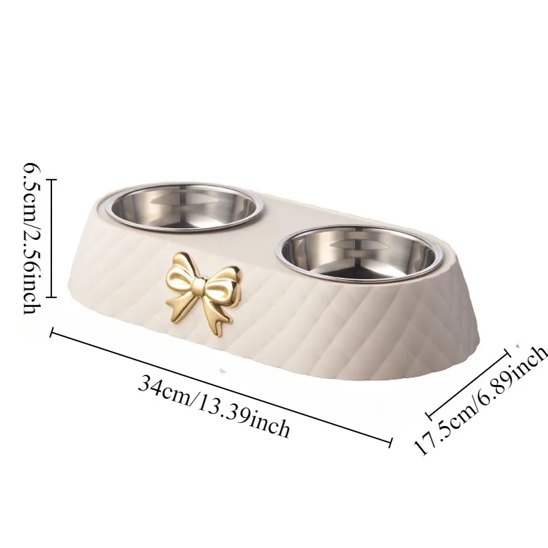 Bowtie Double Pet Bowls 2