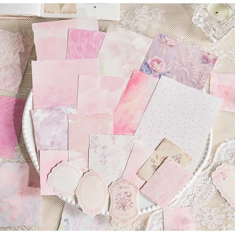 100-teiliges buntes Retro-Scrapbook-Papier-Set, klassisches Uhr-/Teetassen-Design, für Retro-Tagebuch, Geschenkverpackung, Album-Dekoration – Detail 10