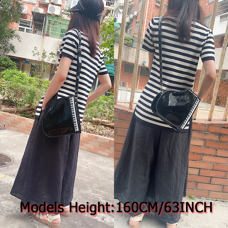 Piano Shaped Purse Handbag For Women – Novelty Clutch With Top Handle & Adjustable Strap, Acrylic & Polyester