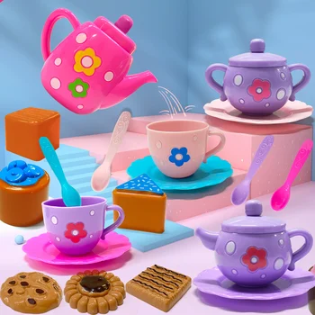 Tea Set For Little Girls, Tea Party Set, Tea Set Including Kettle, Cookies, Kids Play Food, Tea Party Accessories Toy 2