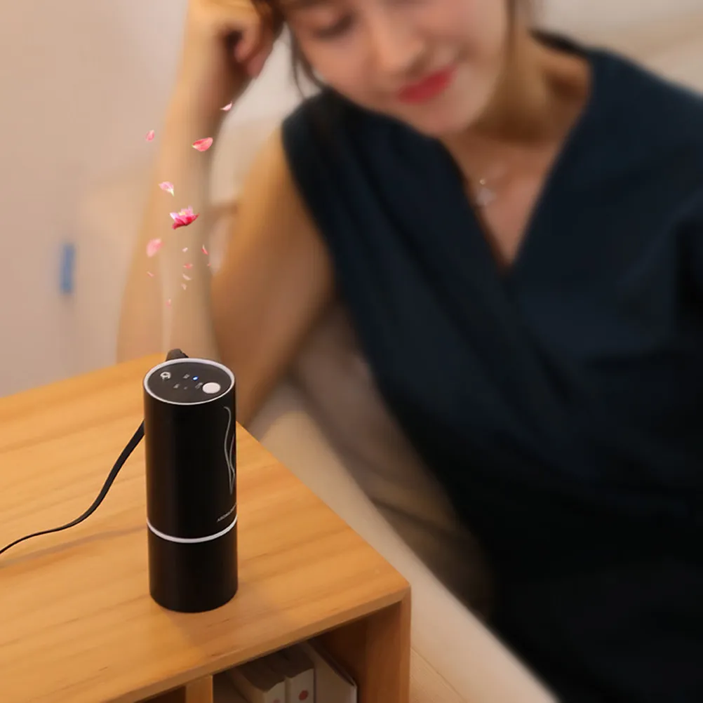 컴팩트 아로마 디퓨저 가습기, USB 충전식, 차량 여행 및 가정용, 신선한 공기와 피부를 위한 에센셜 오일 포함