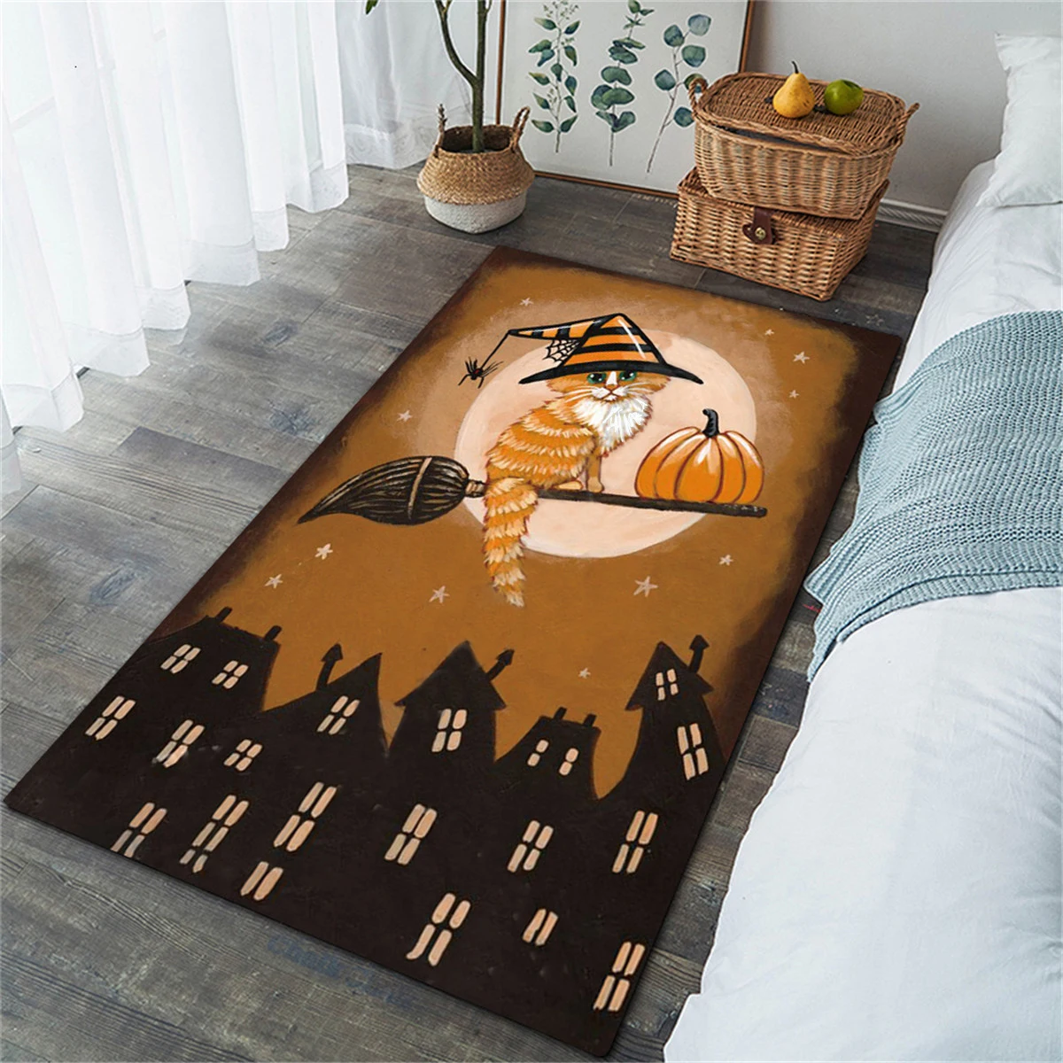 Floor Mat Carpet Mat Cartoon Cat Pattern Room Living Household Decoration