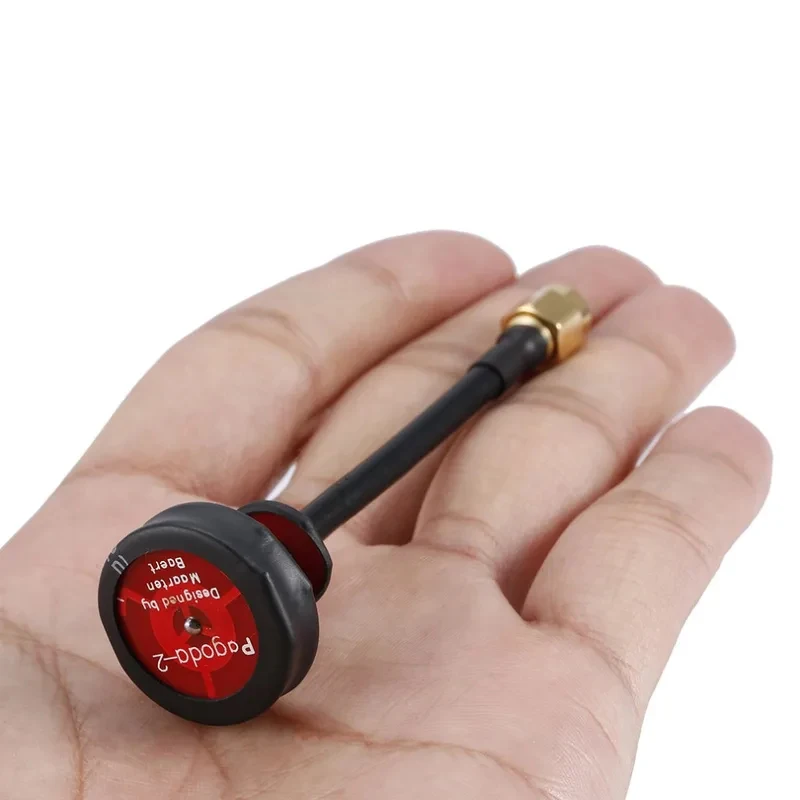 2 5.8G 5dBi 50W 전방향성 옴니 평면 패널 파고다 안테나 RHCP SMA/RP-SMA 80mm FPV 레이싱 헬리콥터용