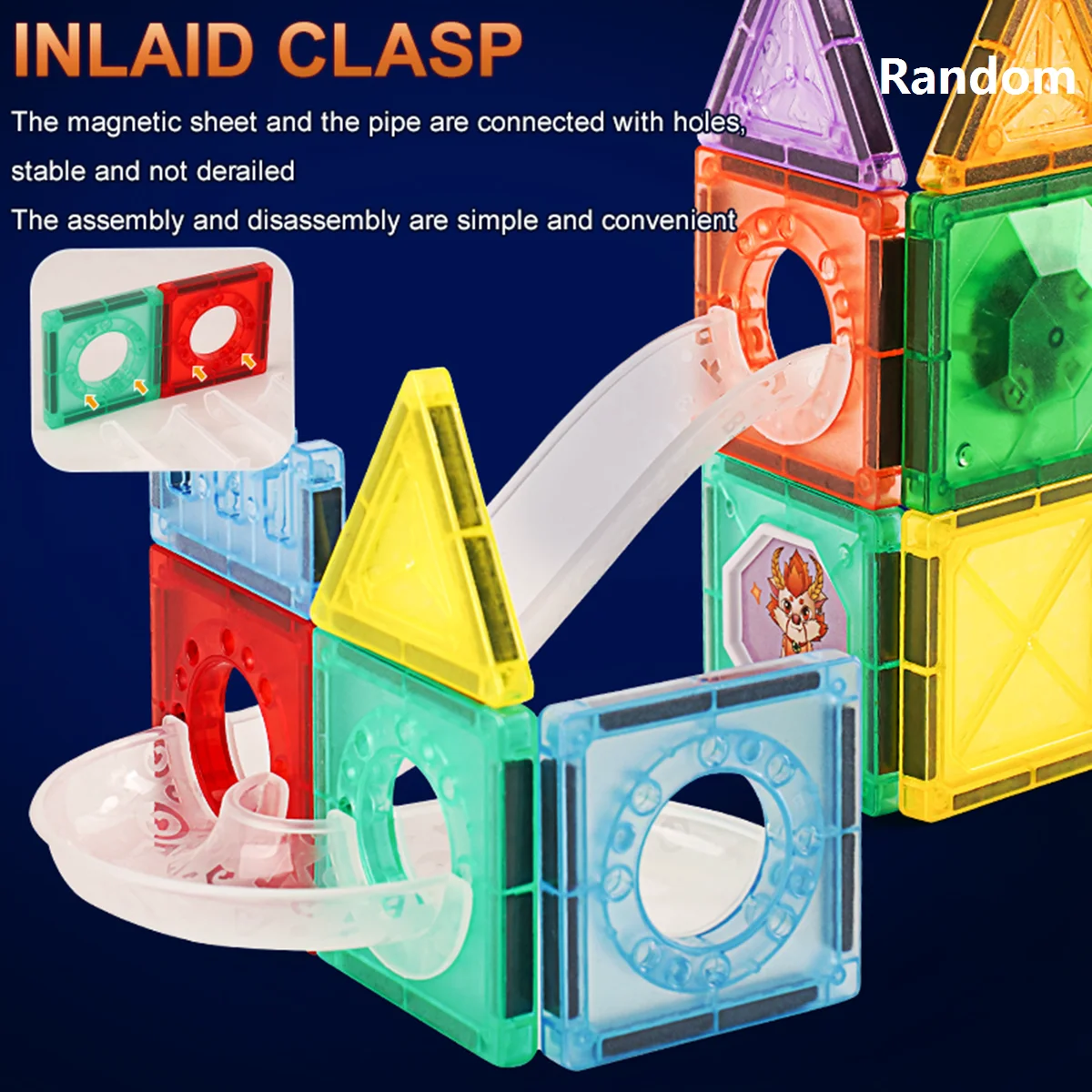 Magnetic Building Blocks Light Magnetic Tiles Building Blocks for Kids 3D Clear Educational STEM Toys