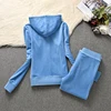 Women's Velvet Tracksuit Two Piece Set 2025 Spring Autumn Women's Zipper Jacket and Slant Pockets Pants Casual Outfit 2