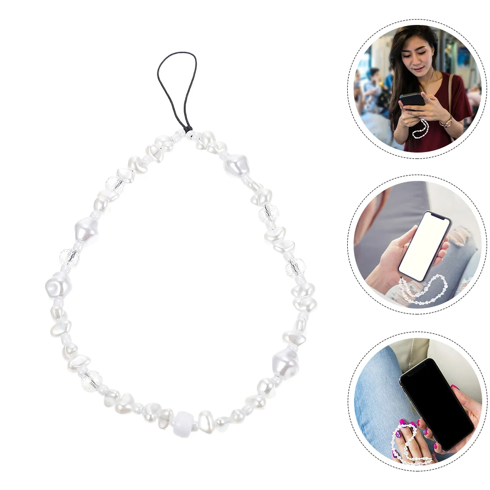 

Mobile Phone Straps Boho Decor Pearl Lanyard Beaded Lanyards Chain Hanging Charm Glass Rice Beads Bohemia Style Child Rope