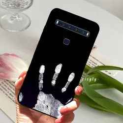 Charming Cat Animals Black Bumper Soft TPU Silicone Phone Cover for TCL 10 Lite (5)