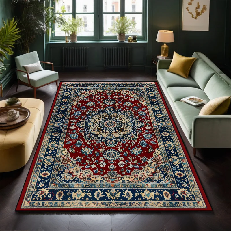 Classical Persian Carpet in The Living Room Decoration Bedroom Soft Mat Bedside Non-slip Easy Clean Lounge Rug Entrance Door Mat 4