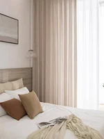 Japanese style thickened cotton and linen semi shading curtains for bedrooms, living rooms, and curtains 5