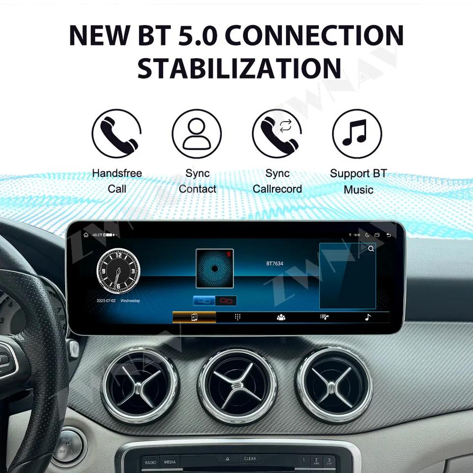 Ultra Narrow 12.3 Inch Car Stereo For Mercedes Benz GLK