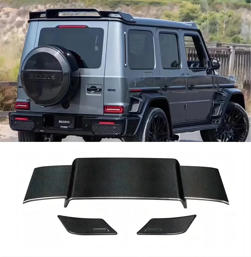 Per Benz Classe G G500 G550 G63 G350 W463 W464 Car Styling Brabus Style Real Carbon Fiber Roof Spoiler Posteriore Top Tail Wing