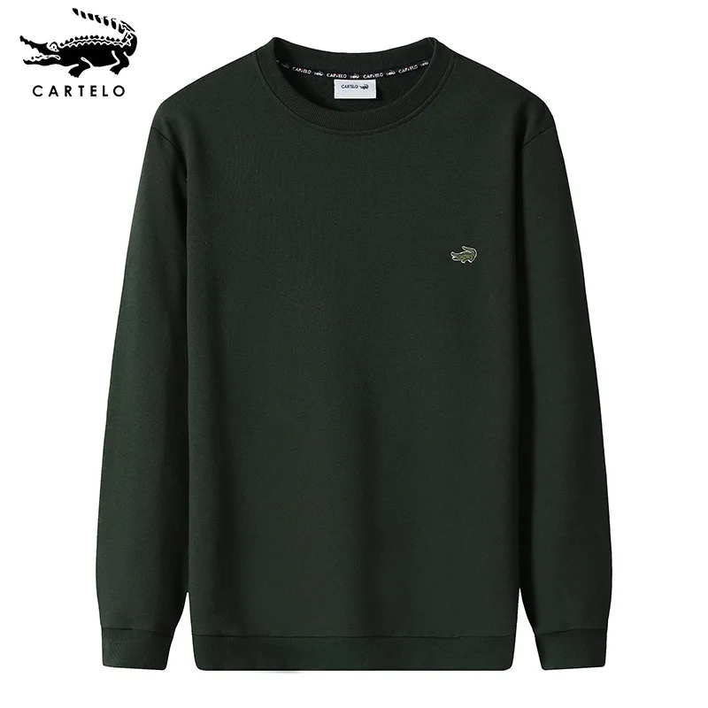 

Spring 3205 New Catilla Crocodile Counter Quality Cotton Comfort Burr Embroidered Crewneck Sweatshirt