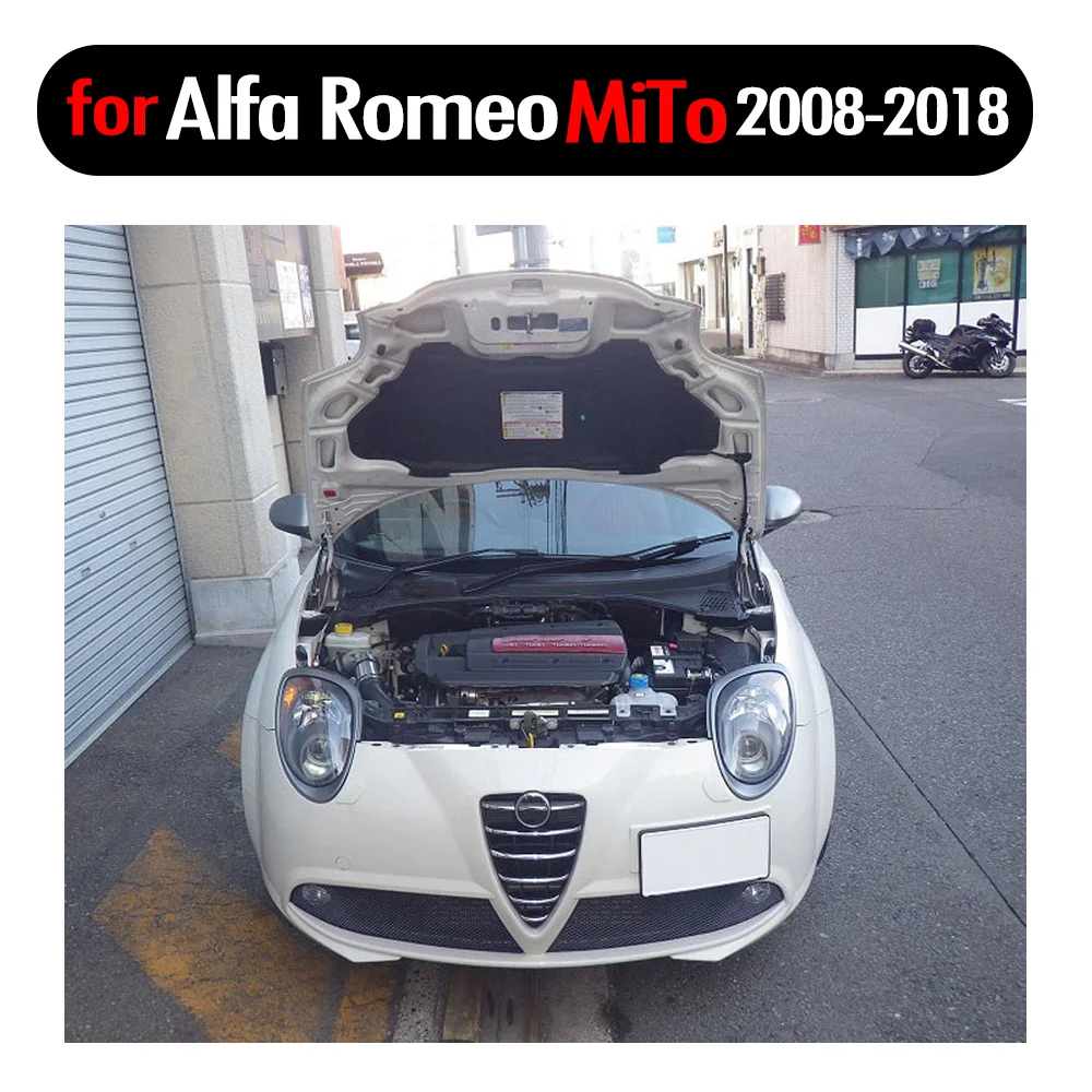 

for 2008-2018 Alfa Romeo MiTo hatchback Front Bonnet Hood Modify Gas Struts Carbon Fiber Spring Damper Lift Support Absorber