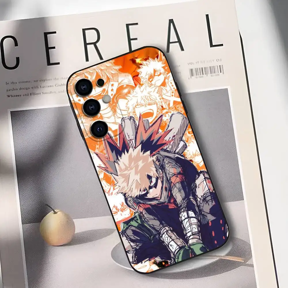 Silicone Soft Phone Case Featuring B-Bakugo A-Anime K-Katsuki Design