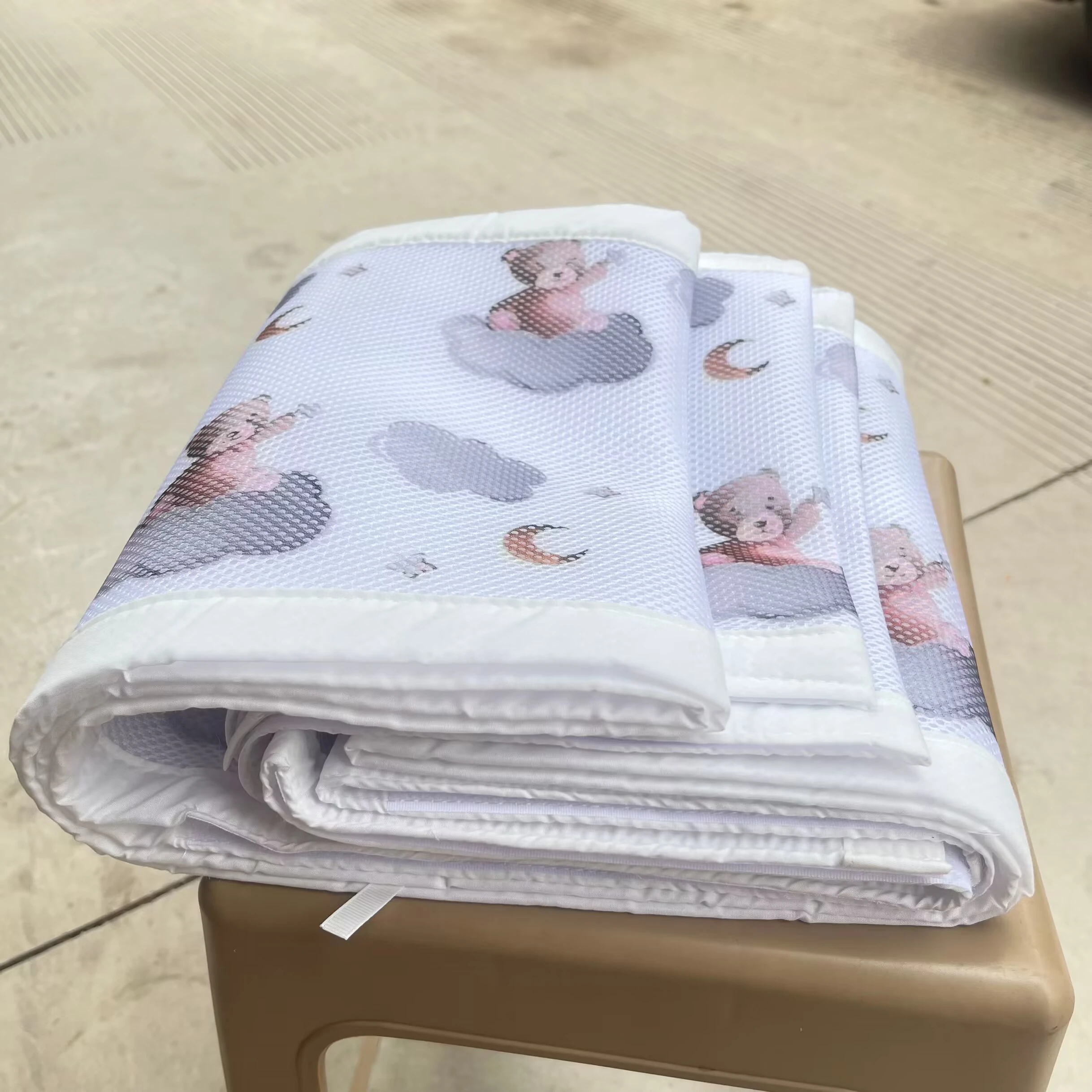 2Pcs/Set Baby Mesh Crib Bumper Breathable Summer Infant Bedding Bumpers