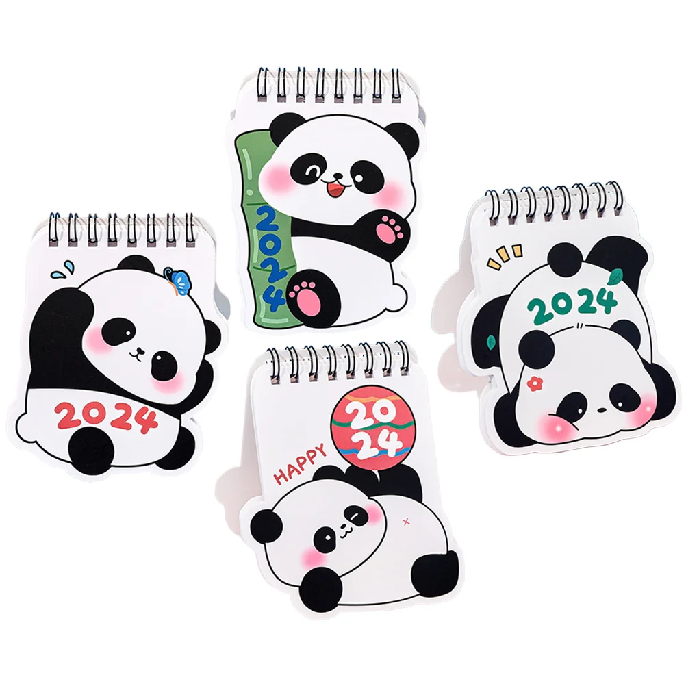 Small Desk Calendar Mini Calendars Pocket Calendar Cute Panda Spiral Office Table Party Gift