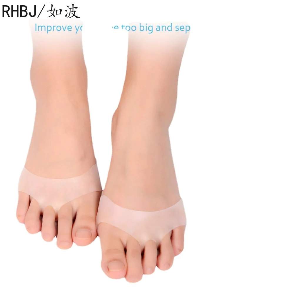 2pcs=1pair Toe Separator Hallux Valgus Corrector Finger Bunion Orthotics Protector Overlapping Forefoot Pad Foot Care Pedicure