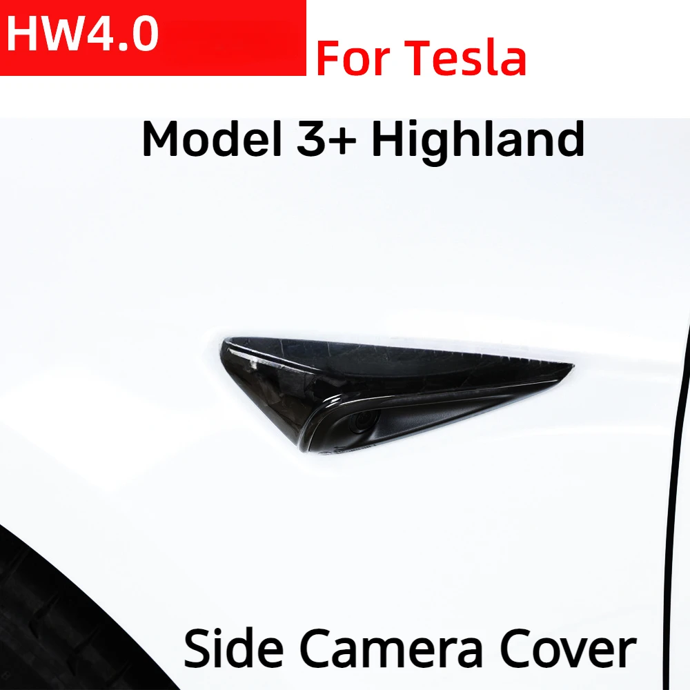 

Side Camera Cover for Tesla Model 3+ Real Carbon Fiber Leaf Board Sticker HW4.0 New Model3 Highland 2024 Modification Accessory