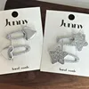 Baby Girls Love Silvery Hair Clips Star Kids Sweet Cool Shiny BB Clip Set Cute Leather Children's Side Bangs Hair Accessories 1