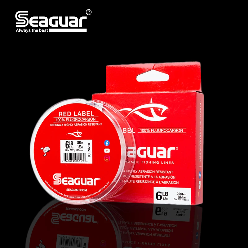 SEAGUAR Red LABELFLUOROCARBON Line 4LB-20LB Original Japan fishing line 183m 2023  New upgraded packaging 3