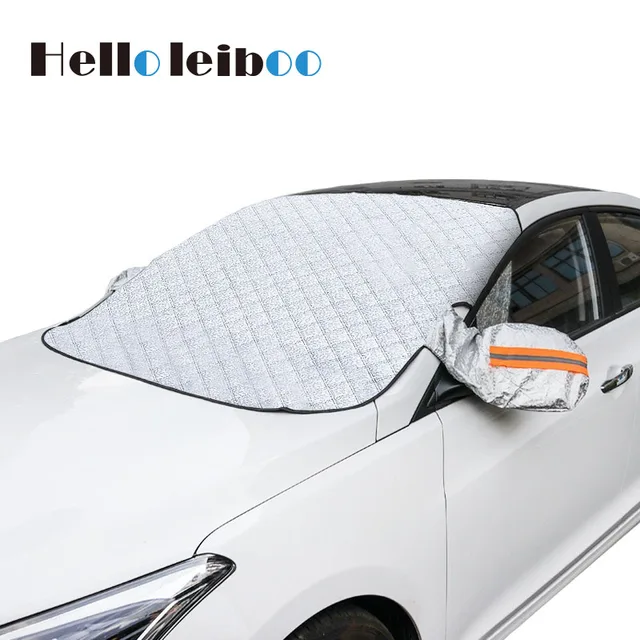 LEIBOO Magnetic Car Snow Shield Frost Prevention Frost Car Cover Car Front Windshield Sunshade Thickened Snow Shield Auto Coat