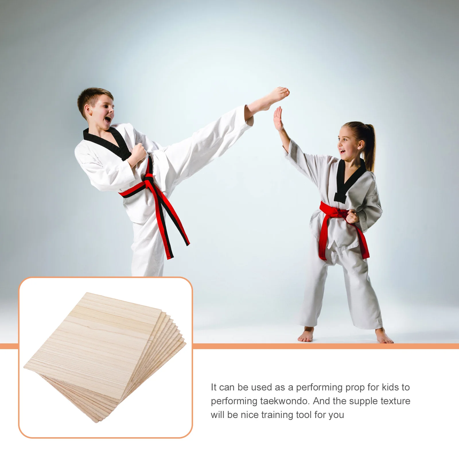 Taekwondo Karate Practice Board para crianças, tábuas de perfuração quebráveis, lençóis infantis, madeira quebrando, acessórios esportivos