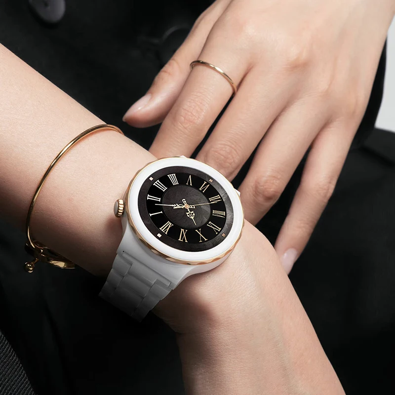 20mm  Ceramic Strap For Huawei Watch GT 3 Pro 43m,White Ceramic Watchband For Huawei Watch GT3 42mm / GT2 42mmWristband