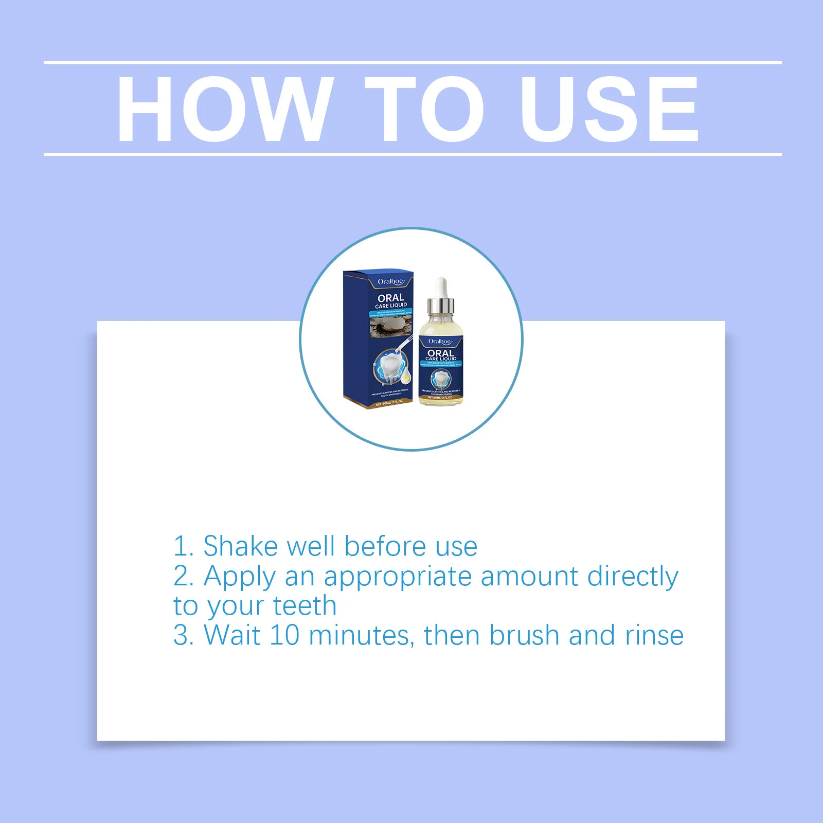 Oralhoe Oral Care Liquid Enamel Repairing Reduce Sensitivity Prevent Cavities Remineralizing Sensitive Gum Teeth Whitening Serum - 6