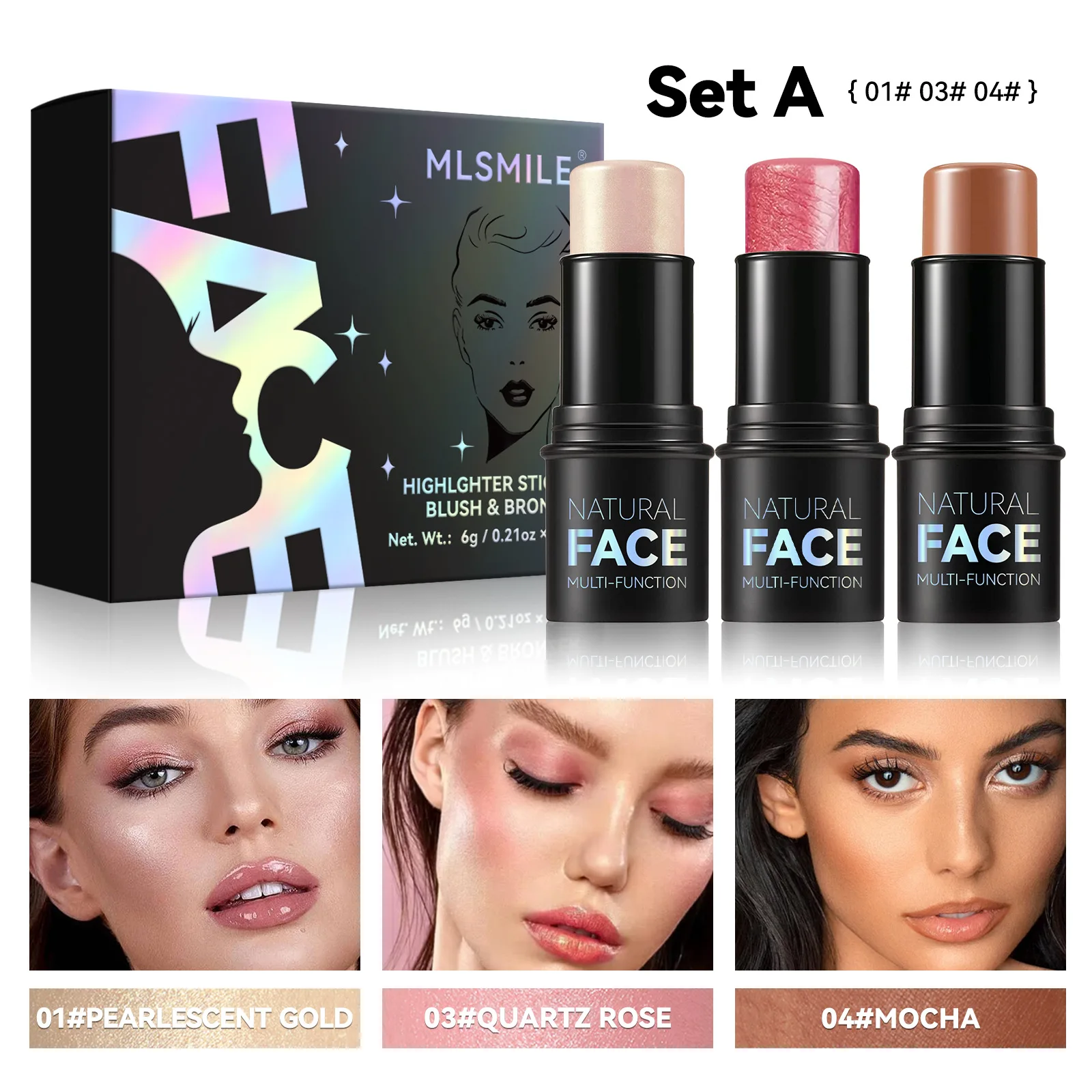 Magic Blush Stick Cheek Lip Tinted Moistured Blush Stick Silky Brighten Blush Cream Blusher Cosmetics Tubes Matte Contour 2