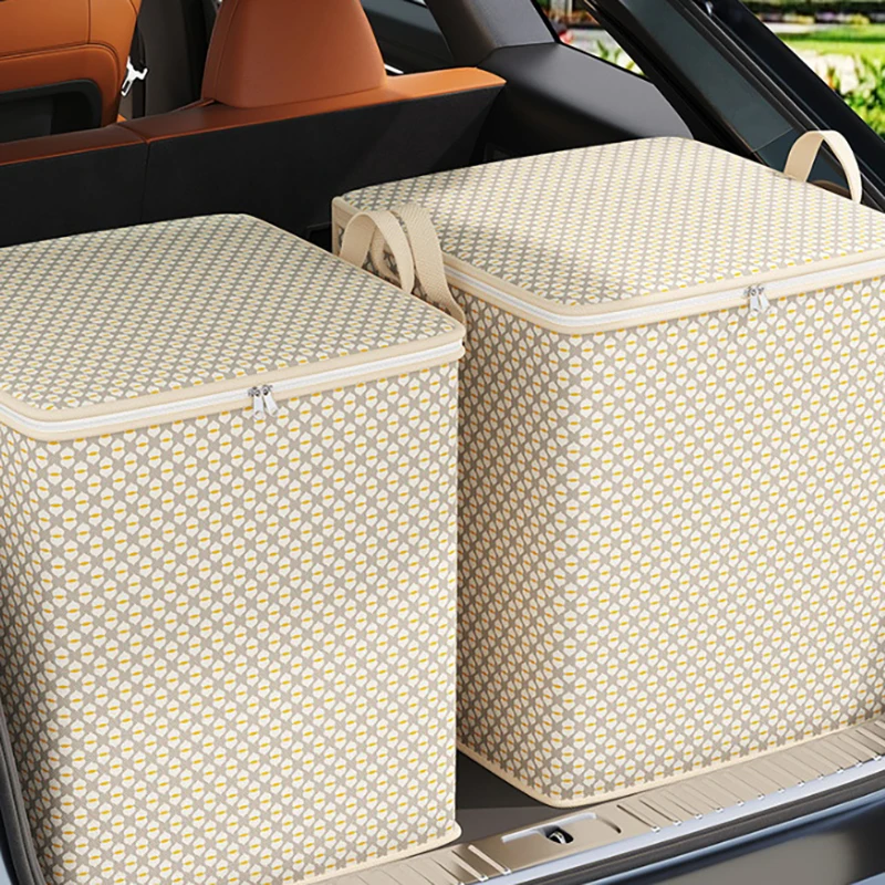 30/110/150/220L Portable Large Capacity Clothes Quilt Storage Bag Dust-proof Toy Home Moving Storage Bag Wardrobe Accessories 5