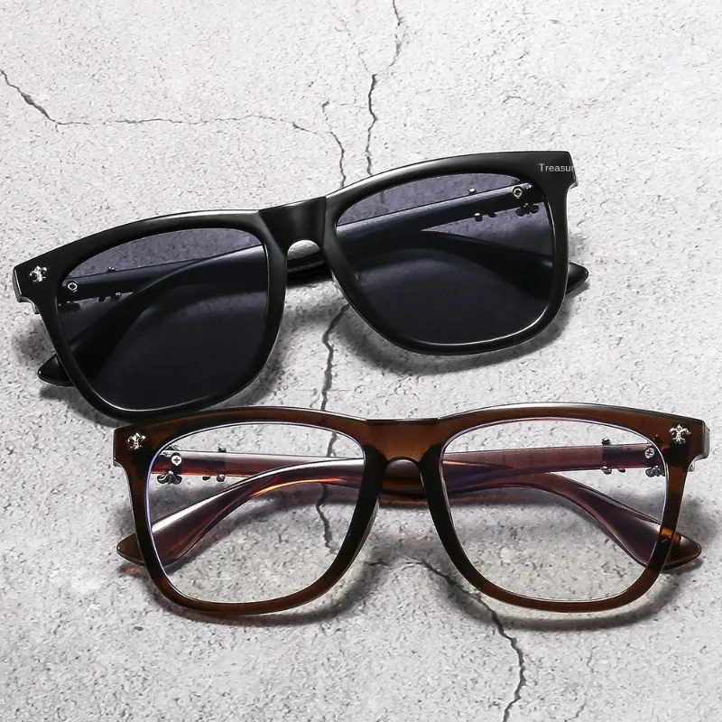 Fashion Glasses Frame Women Anti Blue Light Men Square Eyeglasses Vintage Prescription Eyewear - 4