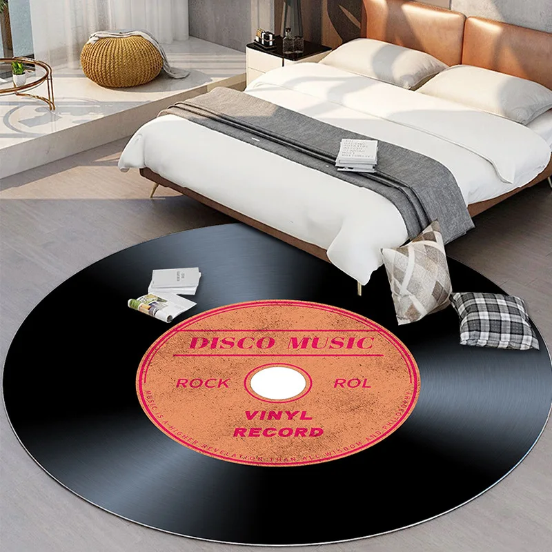 

Creative CD Shaped Carpets Round Child Play Area Rugs for Living Room Bedroom Bedside Floor Rug Home Sofa Coffee Table Chair Mat