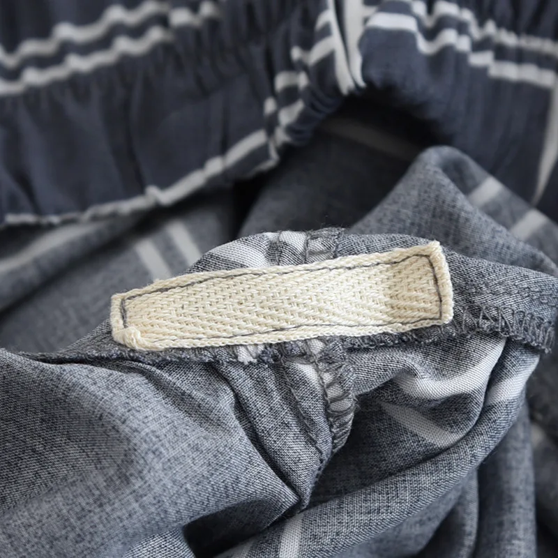 Spring and summer new men's pajamas long-sleeved trousers two-piece set 100% viscose thin homewear set cardigan large size sleep