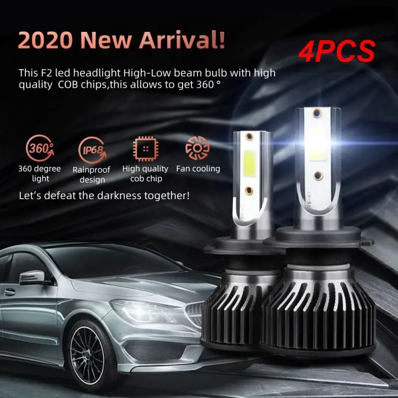 

4PCS Mini Car Headlight H1 H4 H7 LED Bulb H8 H11 9005 HB3 9006 HB4 9004 HB1 9007 HB5 H13 Led Lights 15000LM Turbo lampada 12V