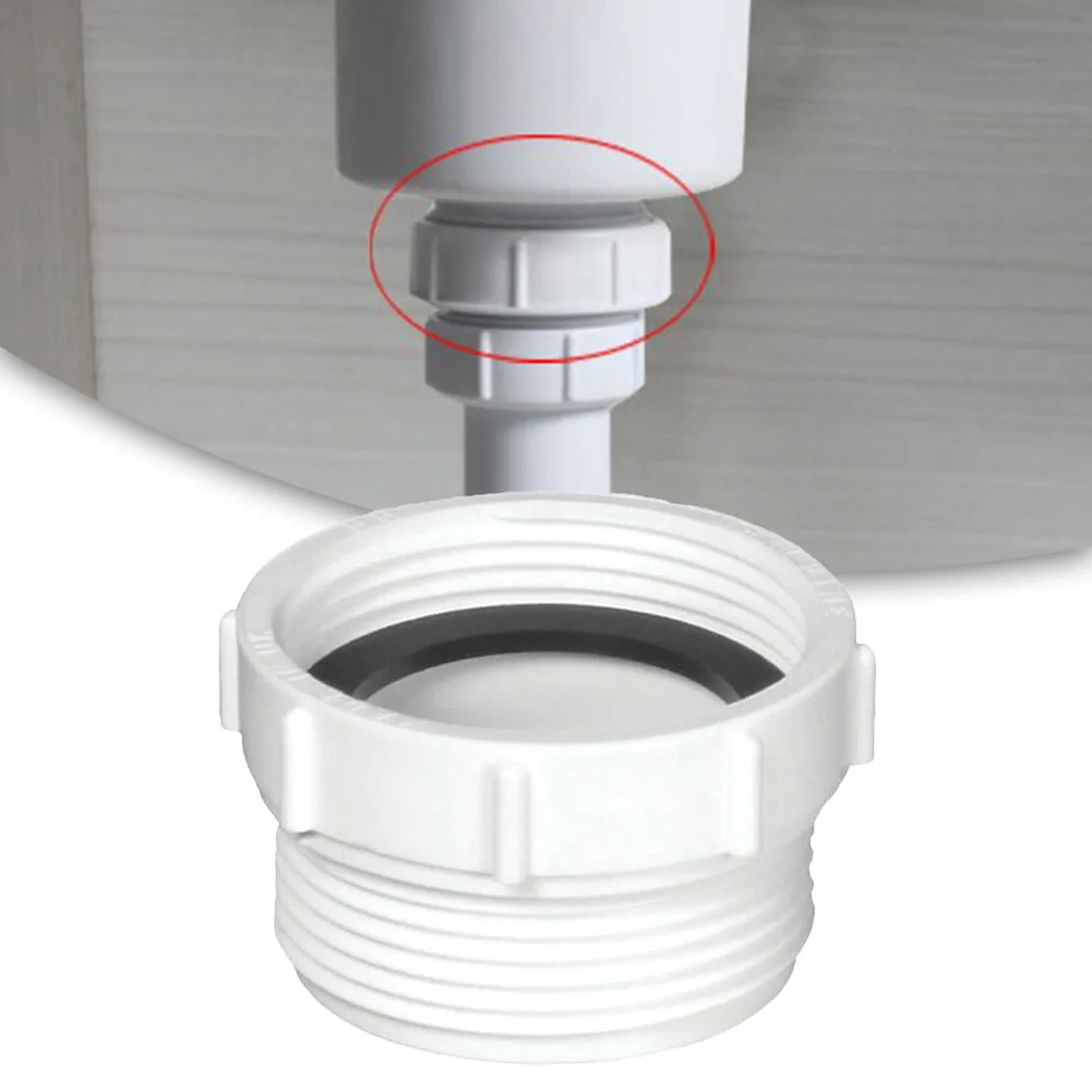 1pcs Fixtures Plumbing Trap Waste Extension Pipe Adapter Kitchen Sink Thread Trap Waste Extension 1-1/4" To 1-1/2"
