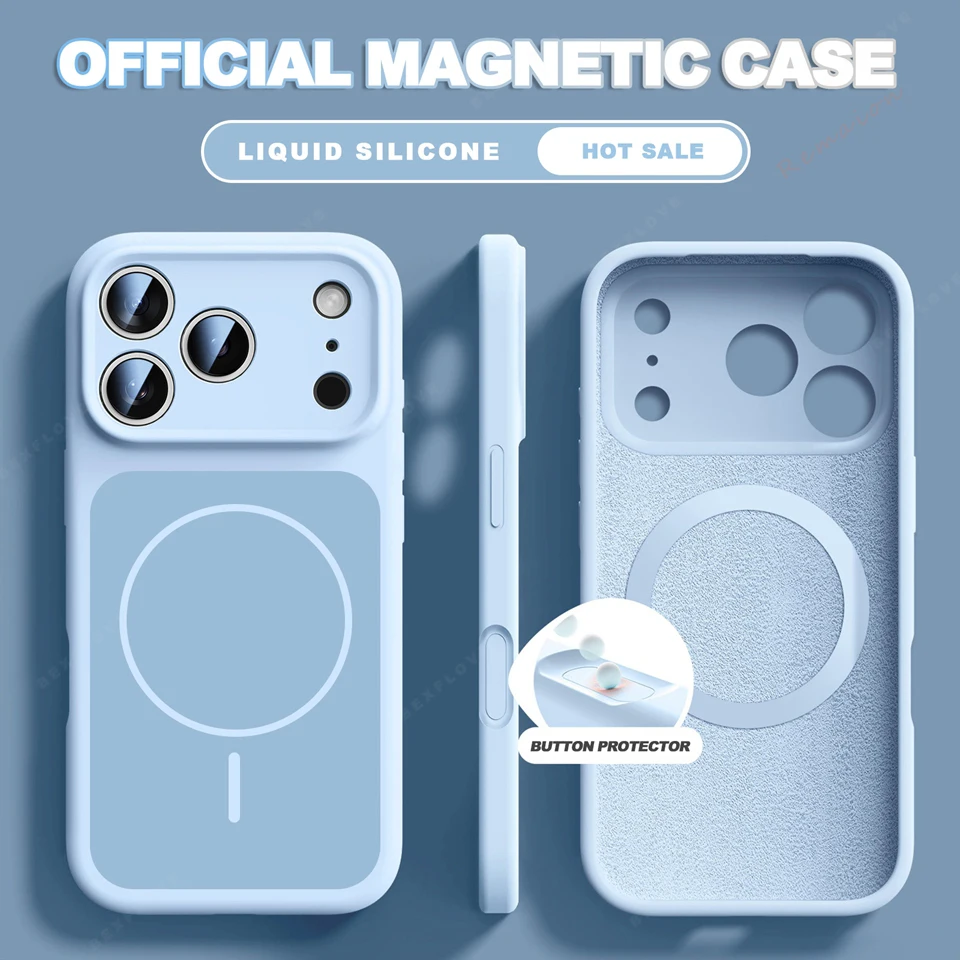 ตัวเลือกสินค้า เคสแม่เหล็กซิลิโคนเหลว iPhone 17/16/15 Pro Max พร้อม Magsafe
