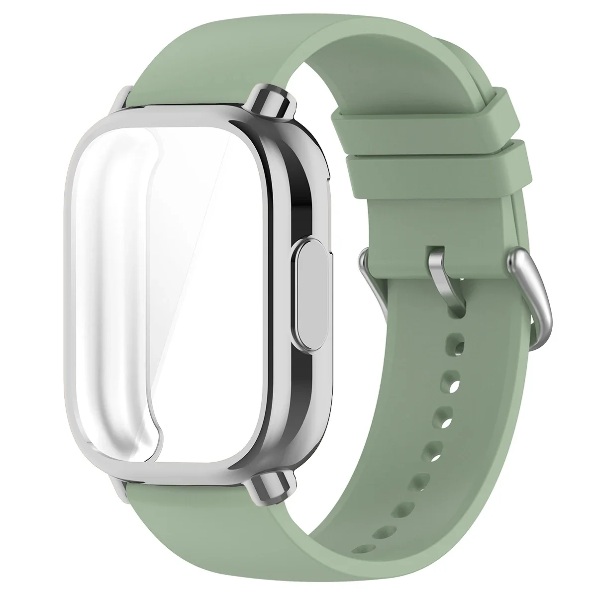 Protective Case with Silicone Strap - Full Cover Screen TPU Soft Shell & Breathable Sport Bands