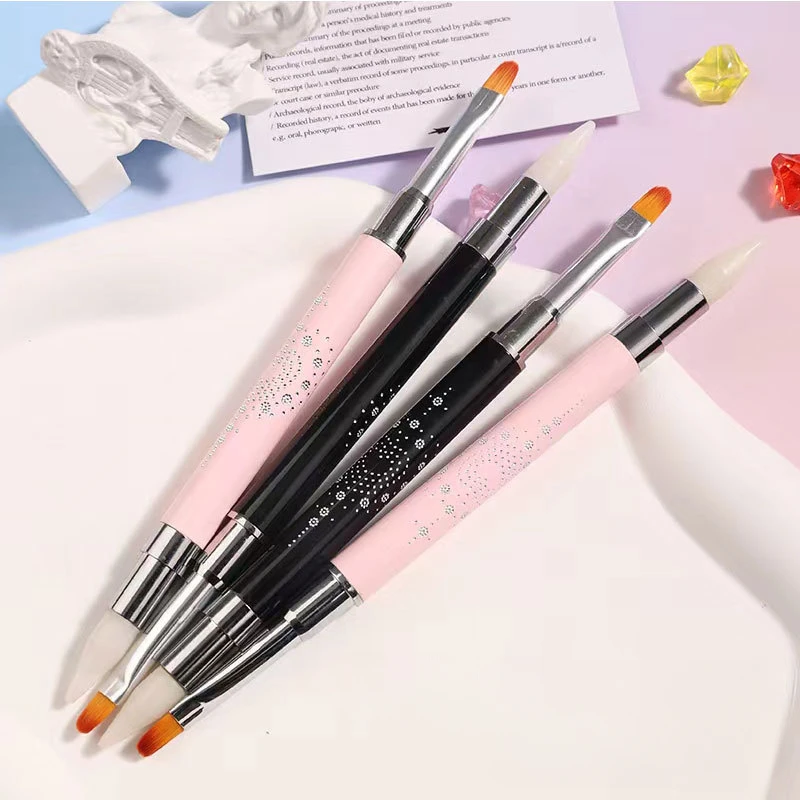 New Dual-use Double-ended Nail Art Pen Dotting Crayon Nail Art Tools Light Therapy Brush Accessoires Ongles Painting Tools